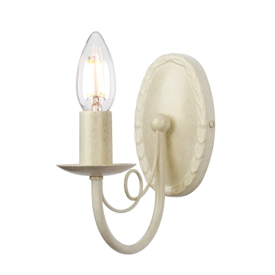 lafabryka.pl Kinkiet Minster – 1 źródło światła – Kość słoniowa i złoto MN1-IV-GOLD Elstead Lighting