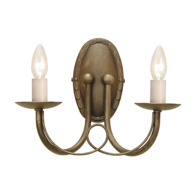 lafabryka.pl Kinkiet Minster – 2 źródła światła – Czarno-złoty MN2-BLK-GOLD Elstead Lighting