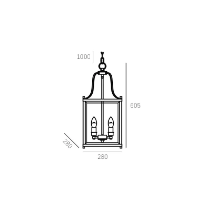 Lampa wisząca New York - P04936CH CosmoLight