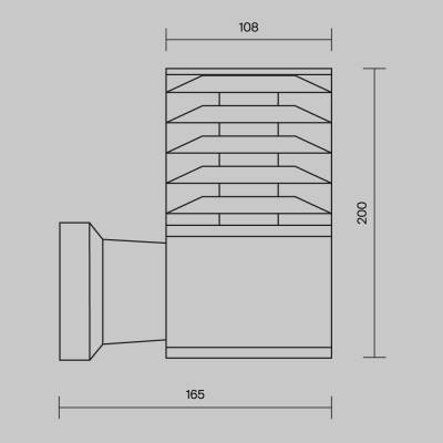 Kinkiet Wall Lamp Bronx O576WL-01B Maytoni