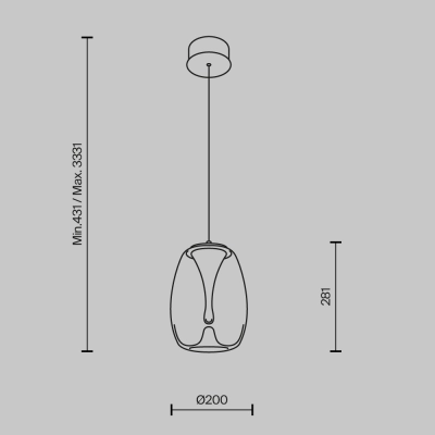 Lampa wisząca Splash MOD282PL-L8G3K Maytoni