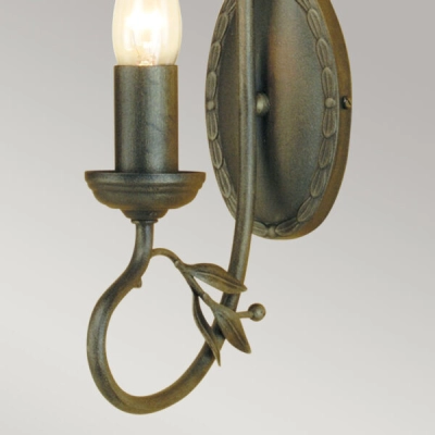 Kinkiet Olivia – 1 źródło światła – Czarno-złoty  OV1-BLK-GOLD Elstead Lighting