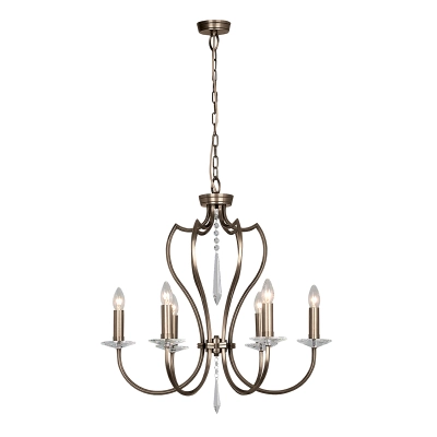 lafabryka.pl Żyrandol Pimlico – 6 źródeł światła – Ciemny brąz PM6-DB Elstead Lighting