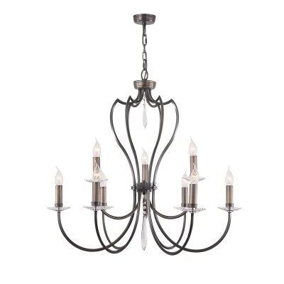 lafabryka.pl Żyrandol Pimlico – 9 źródeł światła – Ciemny brąz PM9-DB Elstead Lighting