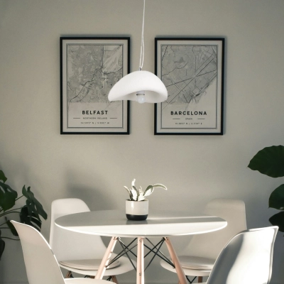 Lampa wisząca STONE biała 40 cm DN426-400 Step into design