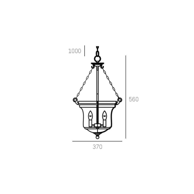 Lampa wisząca Prague - P03950CH CosmoLight