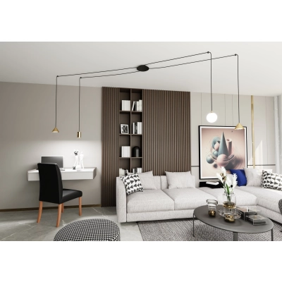 Lampa wisząca FUJI 4 GOLD 1350/4 EMIBIG Lighting