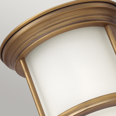 Plafon Hadrian – 1 źródło światła – Szkło opalowe – Szczotkowany brąz QN-HADRIAN-MINI-F-BR-OPAL Elstead Lighting