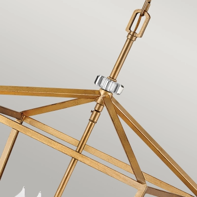 Duża lampa wisząca/ Półplafon Stinson – 4 źródła światła – Przecierany mosiądz QN-STINSON-4P-L-DBR Elstead Lighting