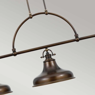 Podłużna lampa wisząca Emery – 3 źródła światła – Brąz palladiański QZ-EMERY3P-PN Elstead Lighting