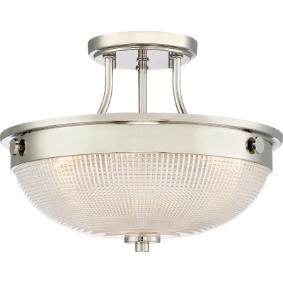 lafabryka.pl Półplafon Mantle – 2 źródła światła – Polerowany nikiel QZ-MANTLE-SF-IS Elstead Lighting