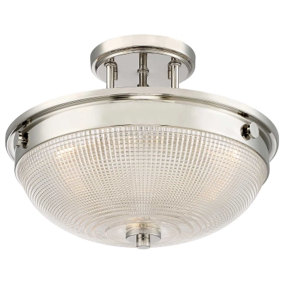 Półplafon Mantle – 2 źródła światła – Polerowany nikiel QZ-MANTLE-SF-IS Elstead Lighting