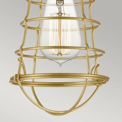 Półplafon Mixon – 1 źródło światła – Szczotkowany mosiądz QZ-MIXON-SF-BB Elstead Lighting