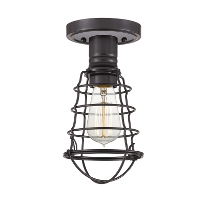 Półplafon Mixon – 1 źródło światła – Brąz palladiański QZ-MIXON-SF-PN Elstead Lighting