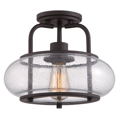lafabryka.pl Półplafon Trilogy – 1 źródło światła – Stary brąz QZ-TRILOGY-SF-S Elstead Lighting