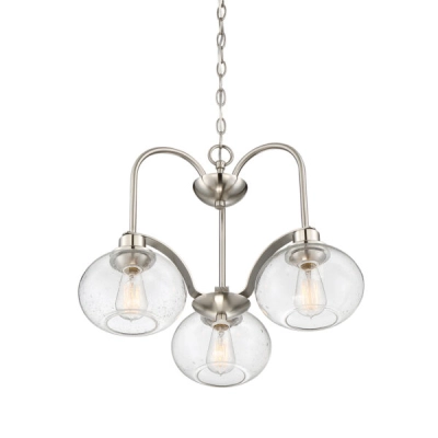 Żyrandol Trilogy – 3 źródła światła – Szczotkowany nikiel QZ-TRILOGY3-BN Elstead Lighting
