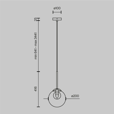 Lampa wisząca Basic form MOD521PL-01G3 Maytoni