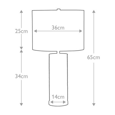 Lampa stołowa Ripple – 1 źródło światła – Biała RIPPLE-TL-WHT Elstead Lighting