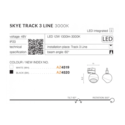 lafabryka.pl Skye Track 3Line (white) AZ4519 AZZARDO