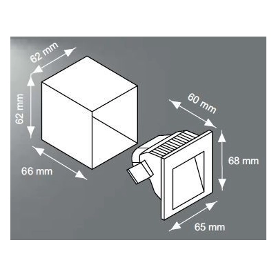 Oprawa schodowa STEP LED GRAPHITE 6907 IP44