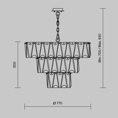 Lampa wisząca Puntes MOD043PL-18G Maytoni