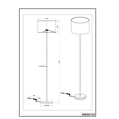 Lampa podłogowa HOSTEL – 408200179 TRIO