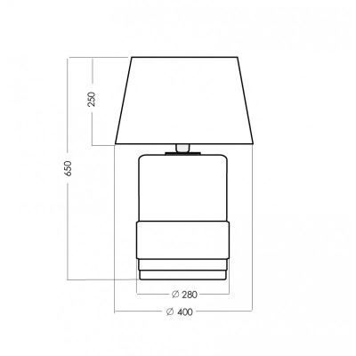 UMBRIEL AMBER/BLACK lampa stołowa L250110250 4Concepts