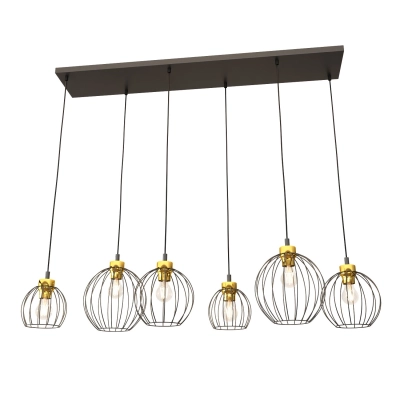 Lampa wisząca NANDO 6 BL GOLD 1368/6 EMIBIG Lighting