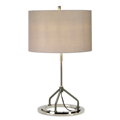 lafabryka.pl Lampa stołowa Vicenza – 1 źródło światła – Biała/ Polerowany nikiel VICENZA-TL-GPN Elstead Lighting