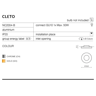 Oprawa stropowa Cleto (gold) AZ1622 AZZARDO