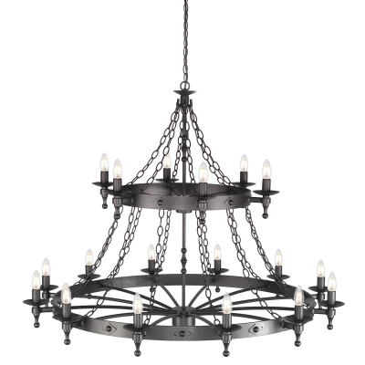 Żyrandol Warwick – 18 źródeł światła WR18-GRAPHITE Elstead Lighting
