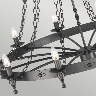 Żyrandol Warwick – 18 źródeł światła WR18-GRAPHITE Elstead Lighting