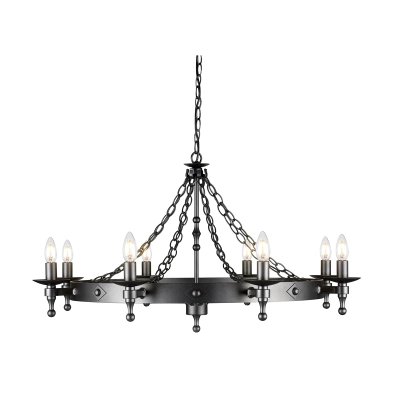 Żyrandol Warwick – 8 źródeł światła WR8-GRAPHITE Elstead Lighting