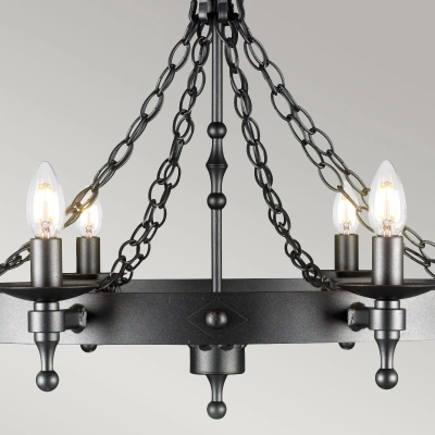 Żyrandol Warwick – 8 źródeł światła WR8-GRAPHITE Elstead Lighting