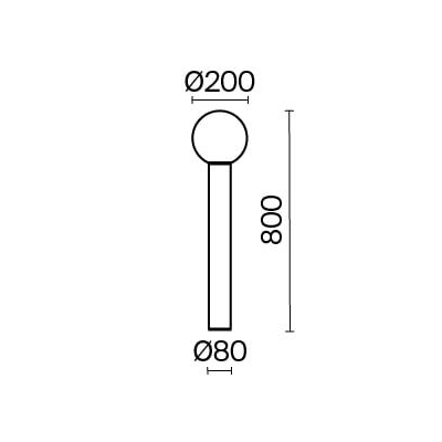 Lampa stojąca Bold O598FL-01B 1xE27 IP54 Maytoni