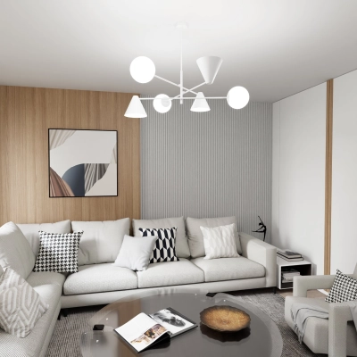 Żyrandol HERMES 6 WHITE 1348/6 EMIBIG Lighting