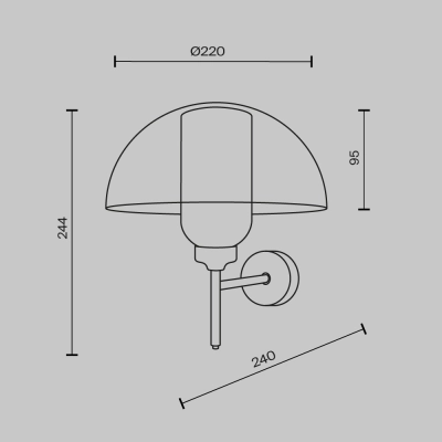 Lampa ścienna (kinkiet) Memory MOD177WL-01B Maytoni