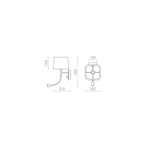PERTH ścienna z reflektorem LED beżowa/biała chrom 230V LED E14 LED 7+3W 30° 3000K R13661 Rendl light studio