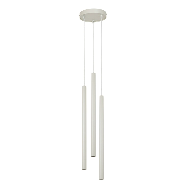 Lampa wisząca SOPEL 3 koło szary beż 41198 Sigma