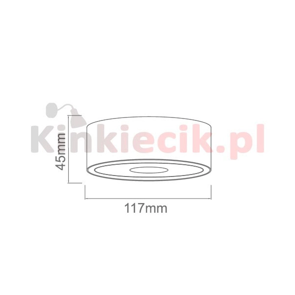 lafabryka Plafon Neo nero slim Led + ufo bianco ORLICKI