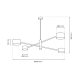 lafabryka.pl Lampa sufitowa CROSS GOLD 4xGX53 MLP8419 MILAGRO