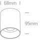 Plafon 12105N/BBS oprawa sufitowa Muzaki GU10 MR16 10W ONE LIGHT