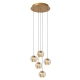 DILENKO - Lampa wisząca - Ø 31 cm - LED - 5x3,5W 2700K - Matt Gold / Brass 13497/15/02 Lucide