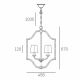 Lampa wisząca NEW YORK P04667AU-WH CosmoLight