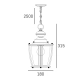 Lampa wisząca NUUK P01654BZ CosmoLight