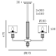 Lampa wisząca SUTTON P06692BR-WH CosmoLight