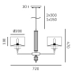 Lampa wisząca SUTTON P02838BR-WH CosmoLight