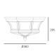 Plafon WHITLEY C03002AU IP44 CosmoLight