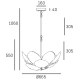 Lampa wisząca WELLINGTON P12340BR CosmoLight