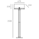 Lampa stojąca ATHENS F01767BR-WH CosmoLight